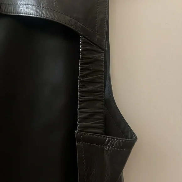 knee length dresses for ladies Helmut Lang 2001 Leather Dress main image 1